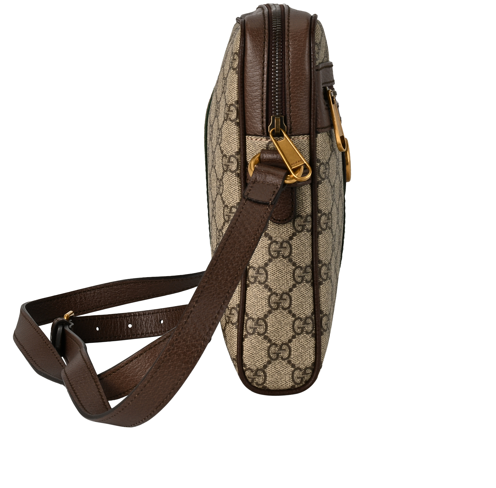 Small Ophidia Messenger, &pound;595, Handbags, Beige, Canvas, Side view